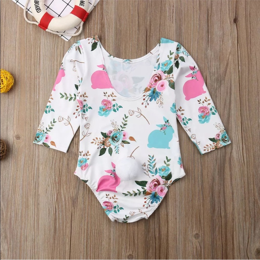 Baby girl easter romper